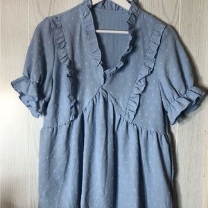 Boutique blue dress shirt